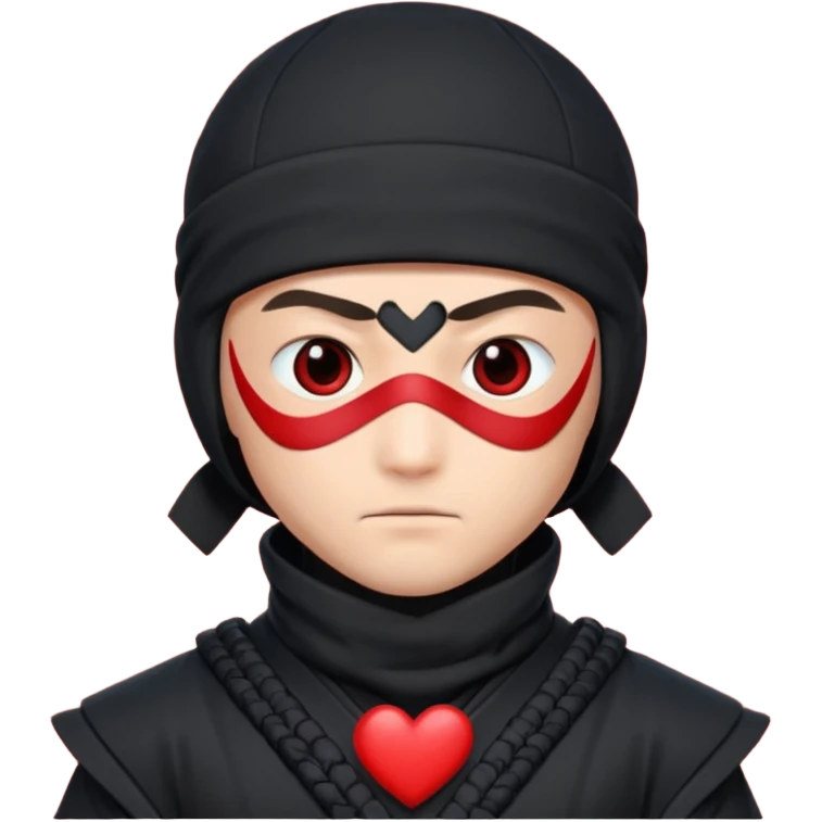 Ninja ojos de corazónes hombre emoji