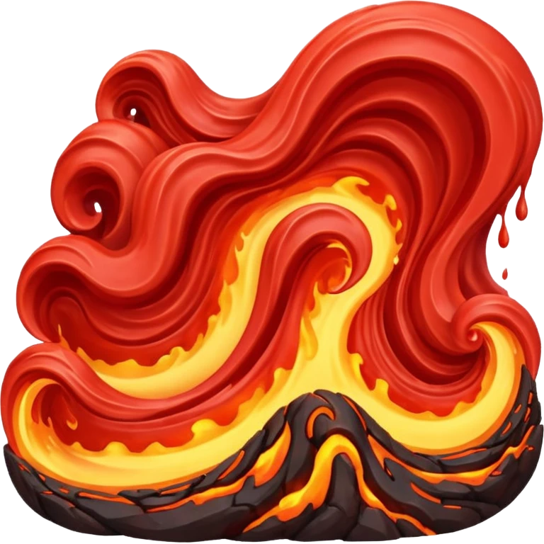 red lava wave emoji