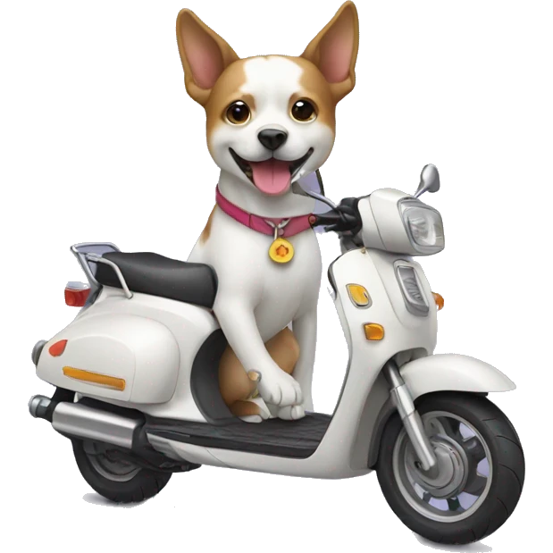 Japan dog on a scooter freestyle emoji