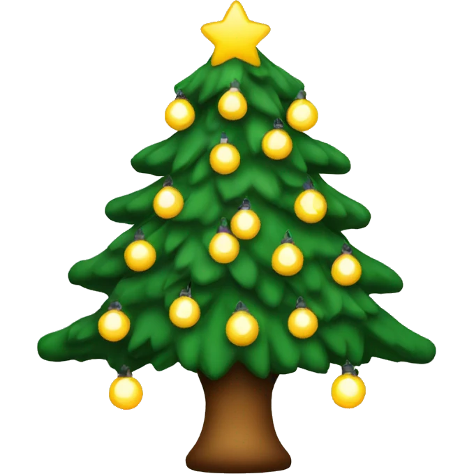 Christmas tree with lights emoji