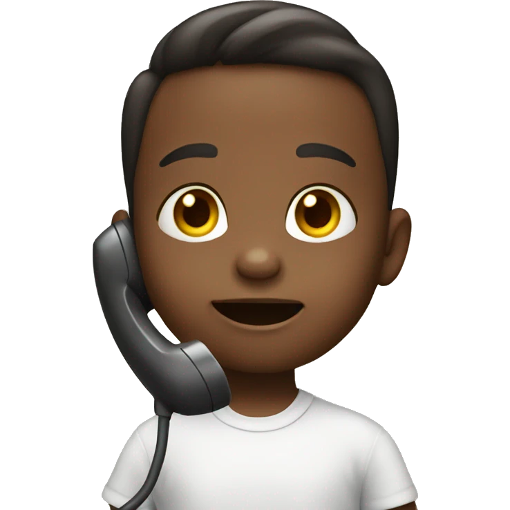 Toddler talking on the phone emoji
