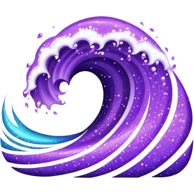 glitter purple cian wave ocean emoji