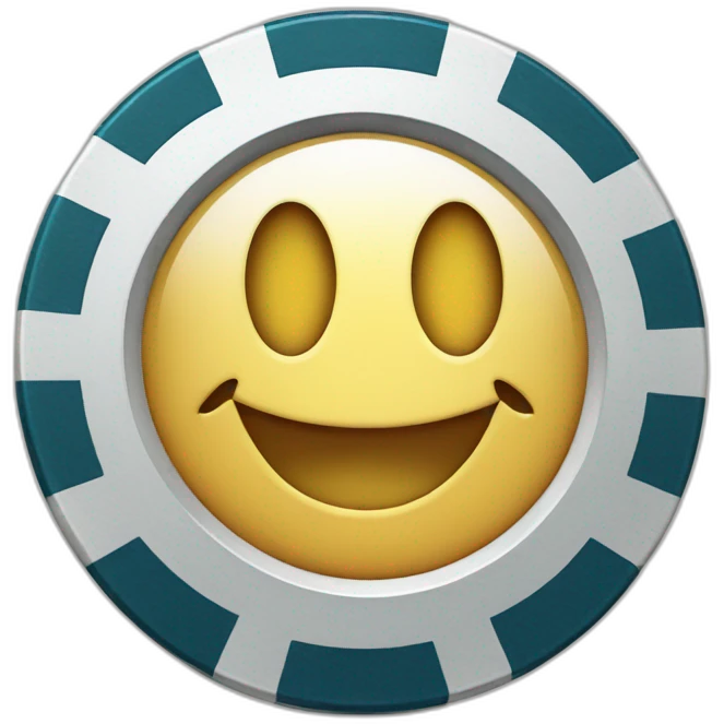 casino chip happy face emoji
