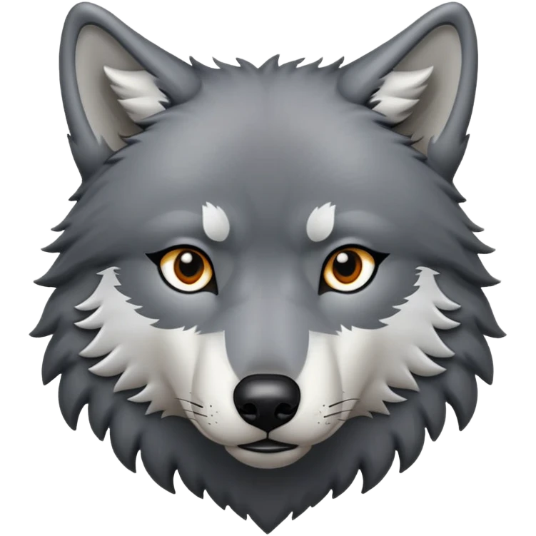 Wolf black and grey  emoji