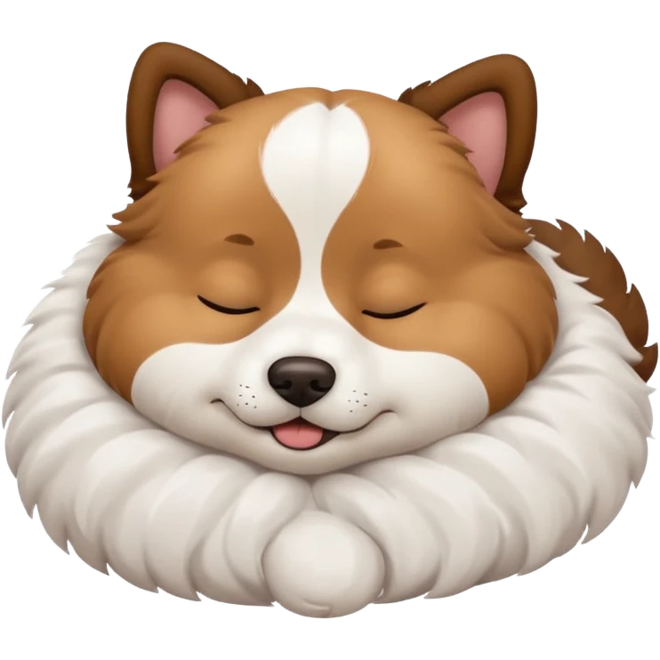 Adorable Dog sleeping  emoji