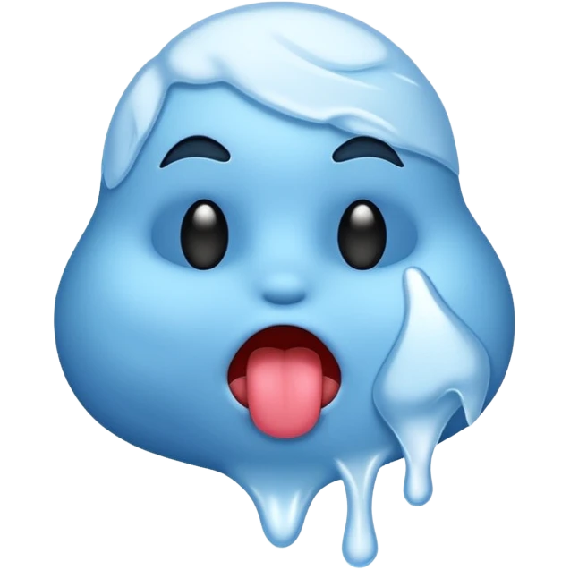 a cold emoji with its toung out emoji