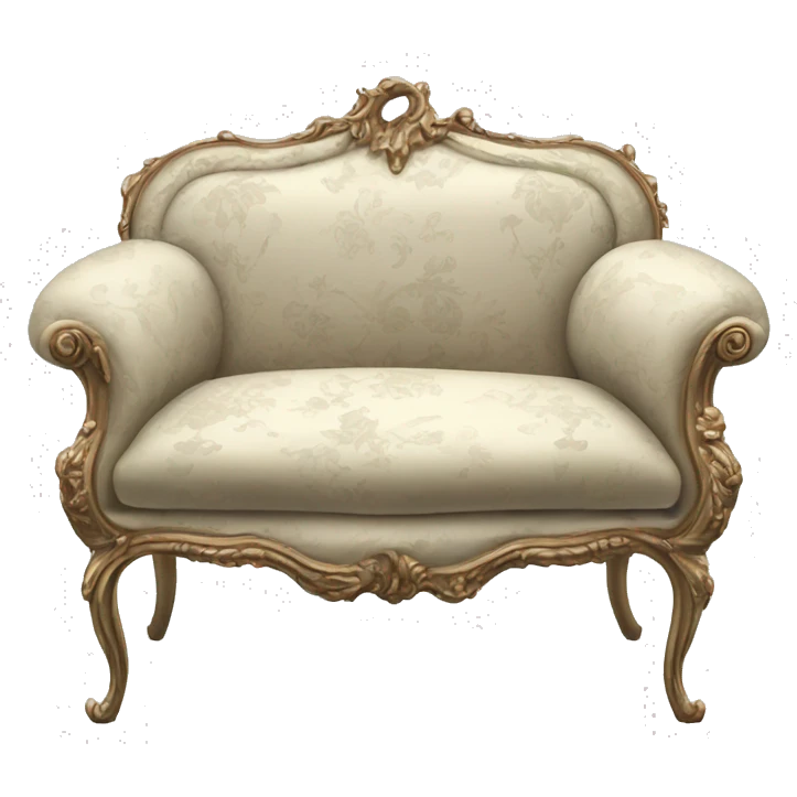 French rococo elegant loveseat emoji