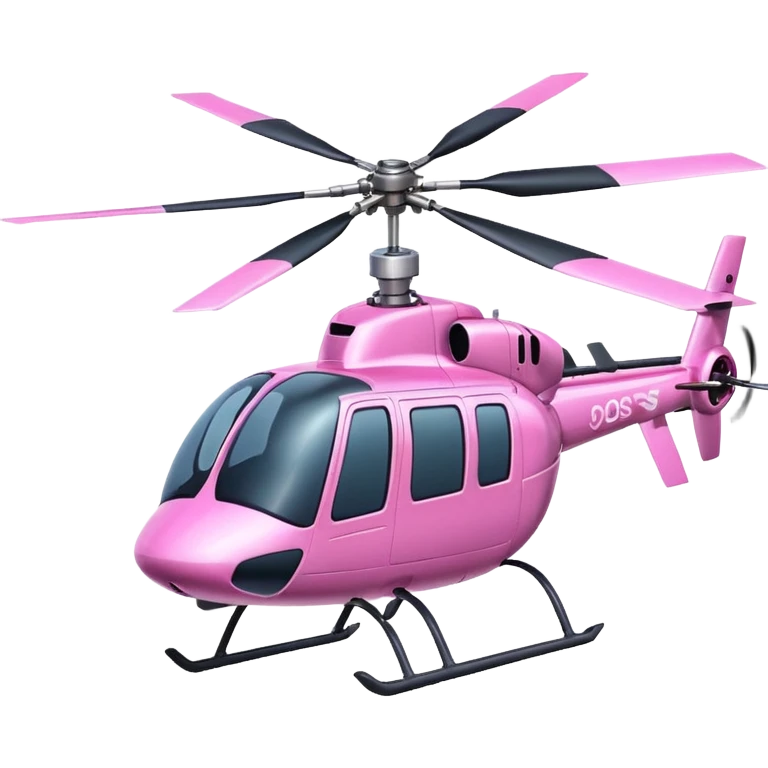 Pink helicopter emoji emoji