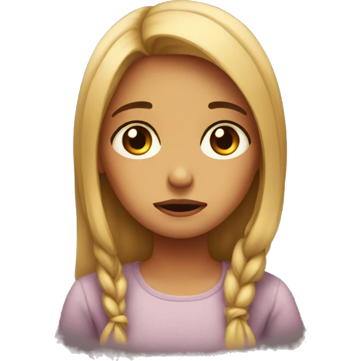 sad girl emoji