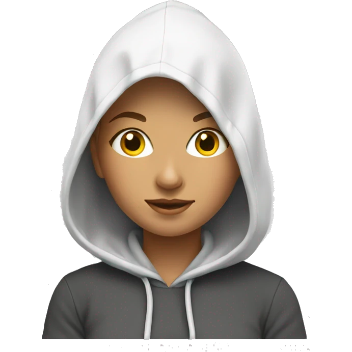 white champion female hoodie  emoji