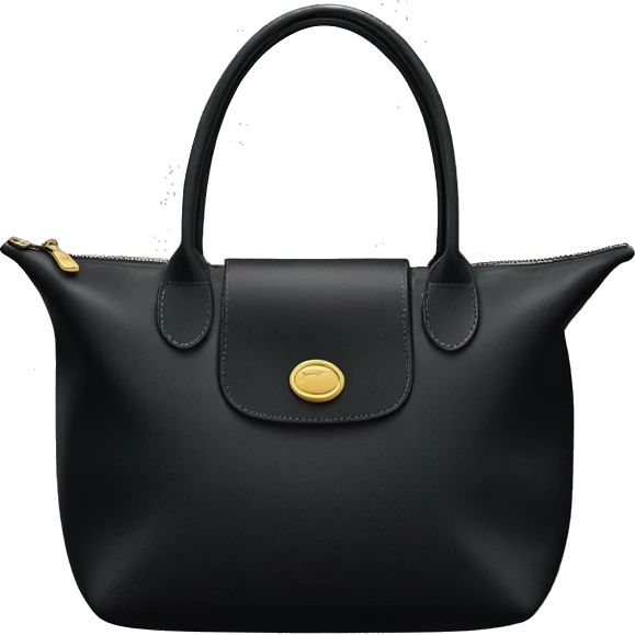 black longchamp bag emoji