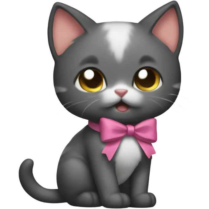 Kitty bow emoji