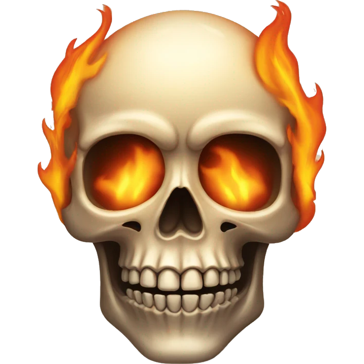 Skull on fire emoji