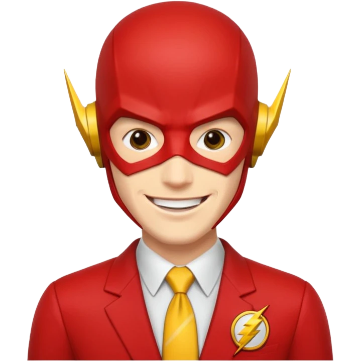 The Flash superhero face close-up emoji
