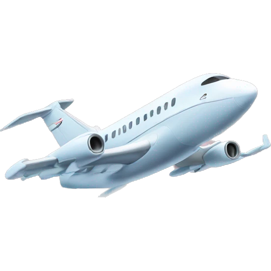jet plane with vapor trails emoji