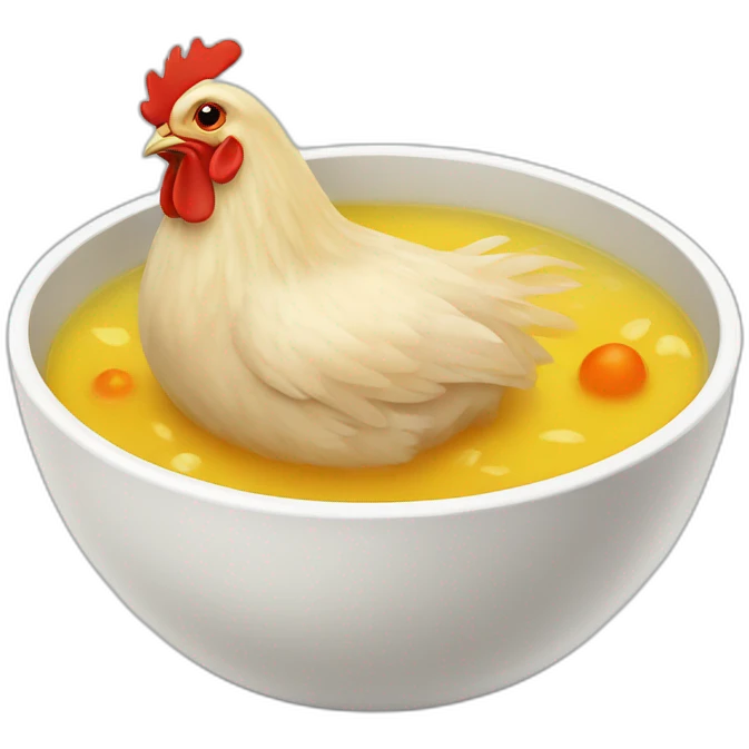 Chicken soup emoji