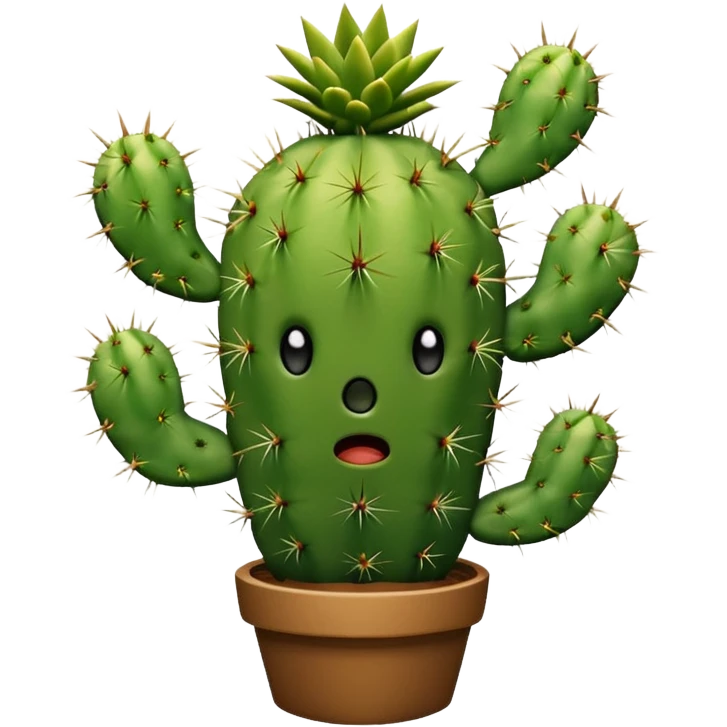 Cactus afraid  emoji