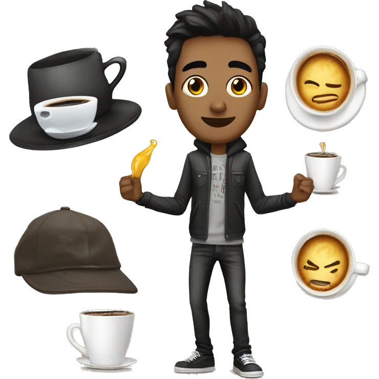 Chico de piel no tan café con ropa drip yk2 emoji