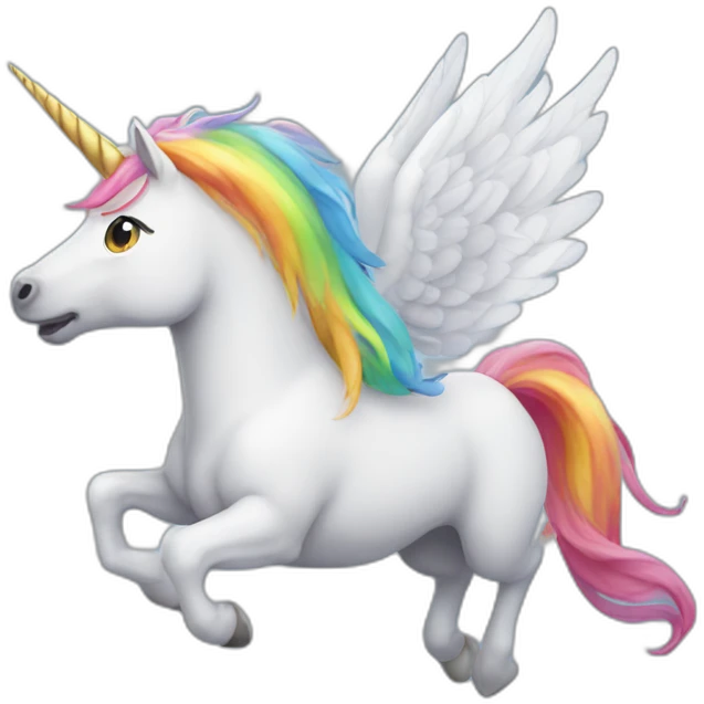 Flying-rainbow-unicorn emoji