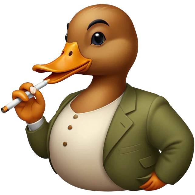 Duck smoking a cigarette  emoji
