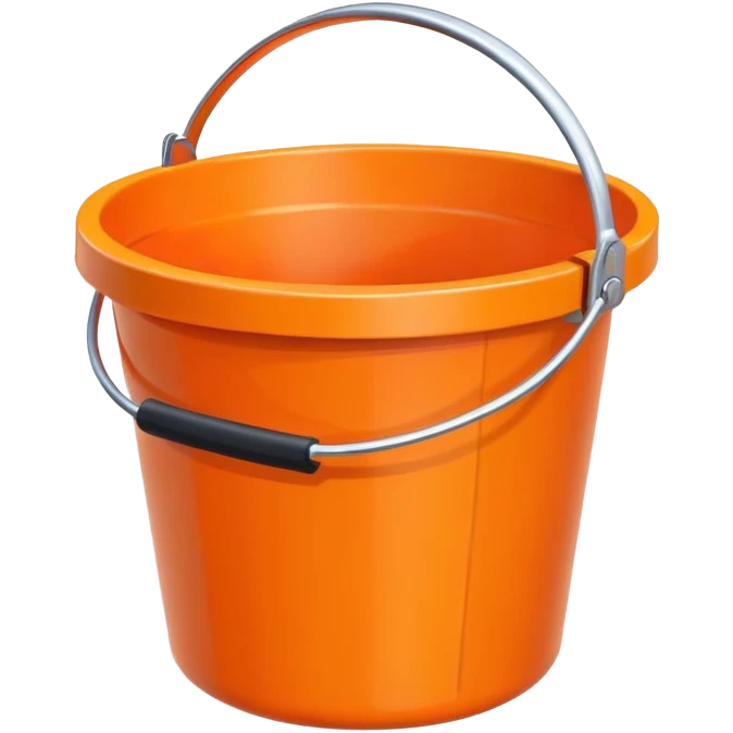 Orange bucket emoji