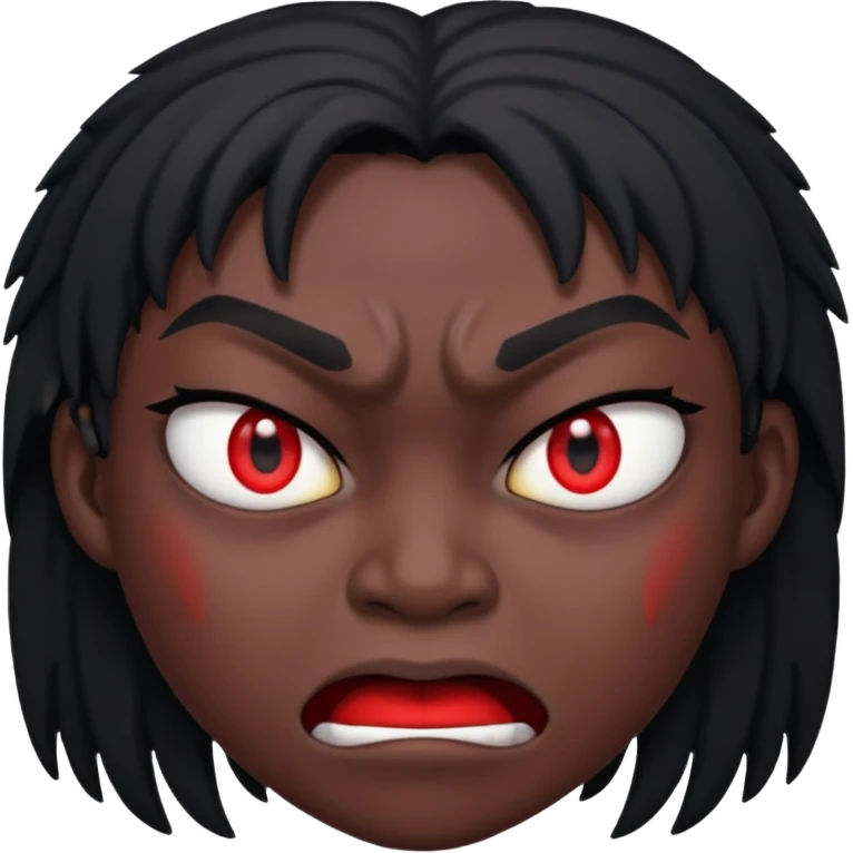 Black colour red colour eyes and attack more emoji