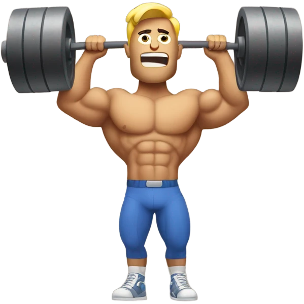 Muscle man lifting car emoji
