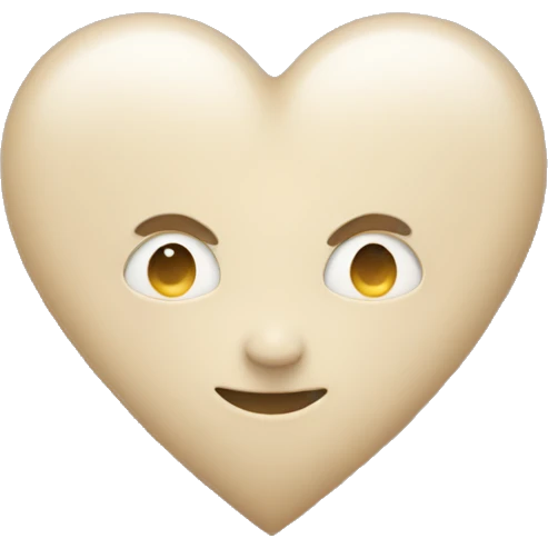 Light Beige heart emoji