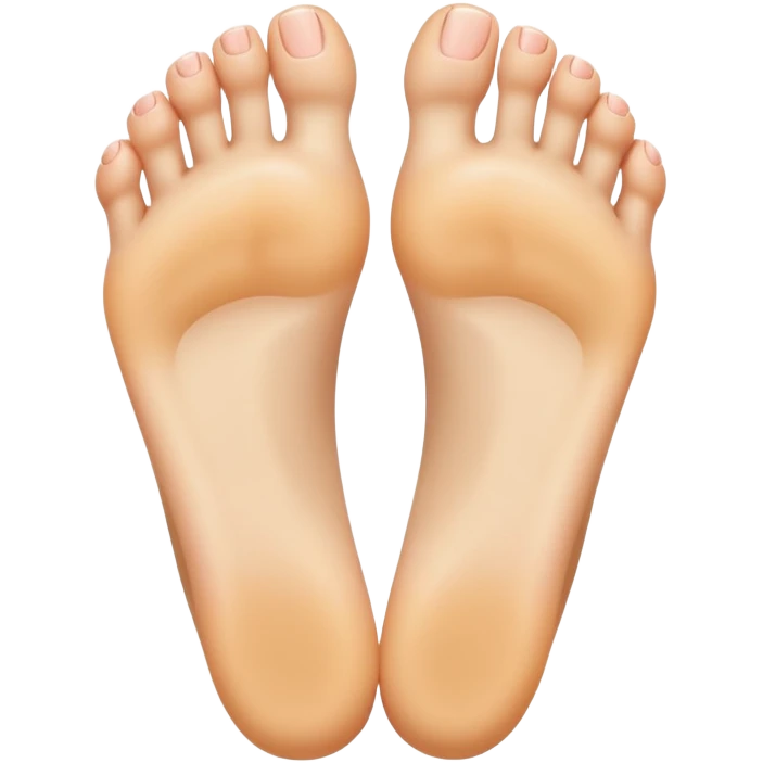 female foot sole with toes spread wide apart emoji