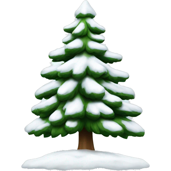 Sapin avec de la neige emoji