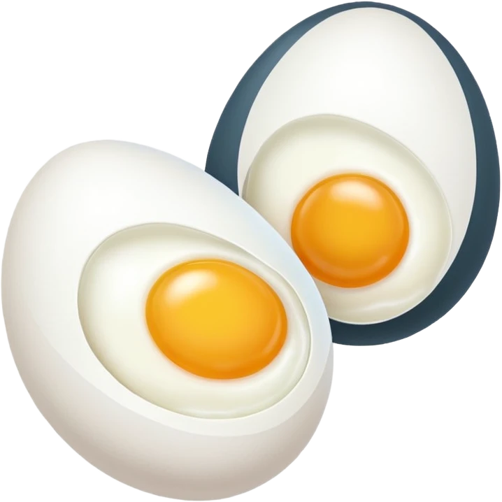 2 eggs rotated slightly- no yolk emoji