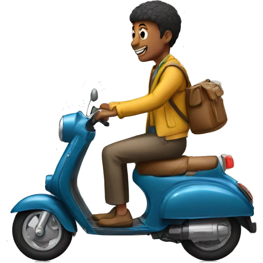 Lololoshka rides a scooter emoji