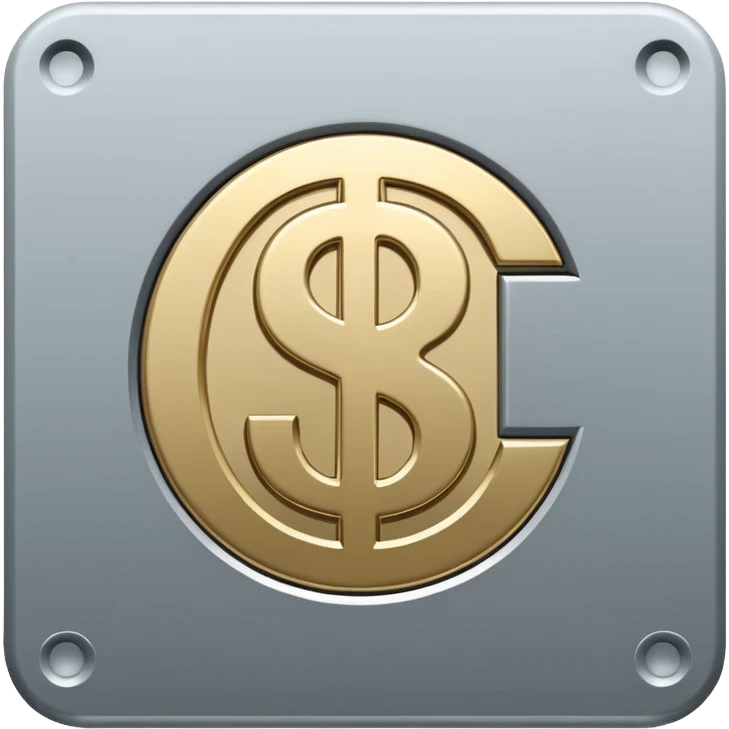 gray dollar sign SYMBOL in square, like icon emoji