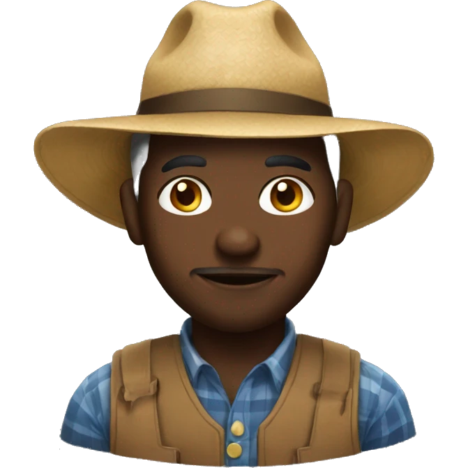Black farmer emoji