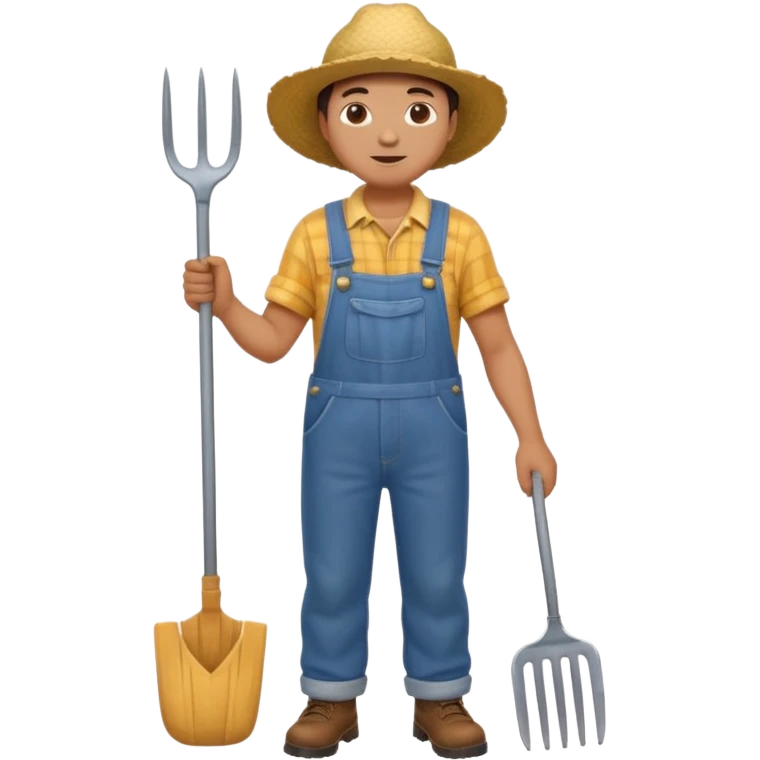 High resolution of  full body farmer emoji