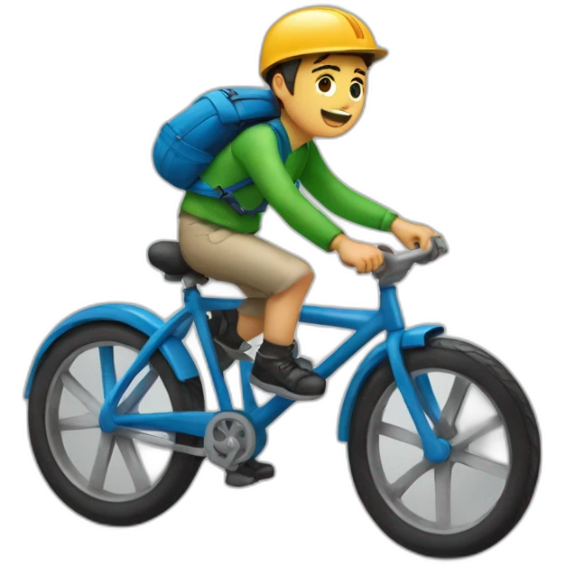 un garçon sur vélo emoji