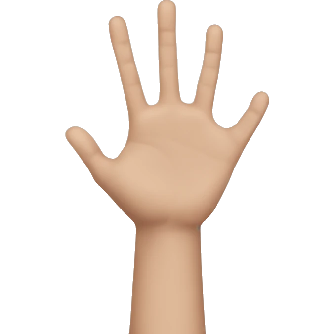 Arm with 3 hands emoji