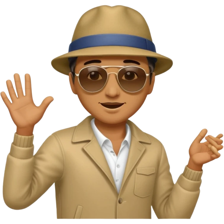 Man doing the metro an dance emoji