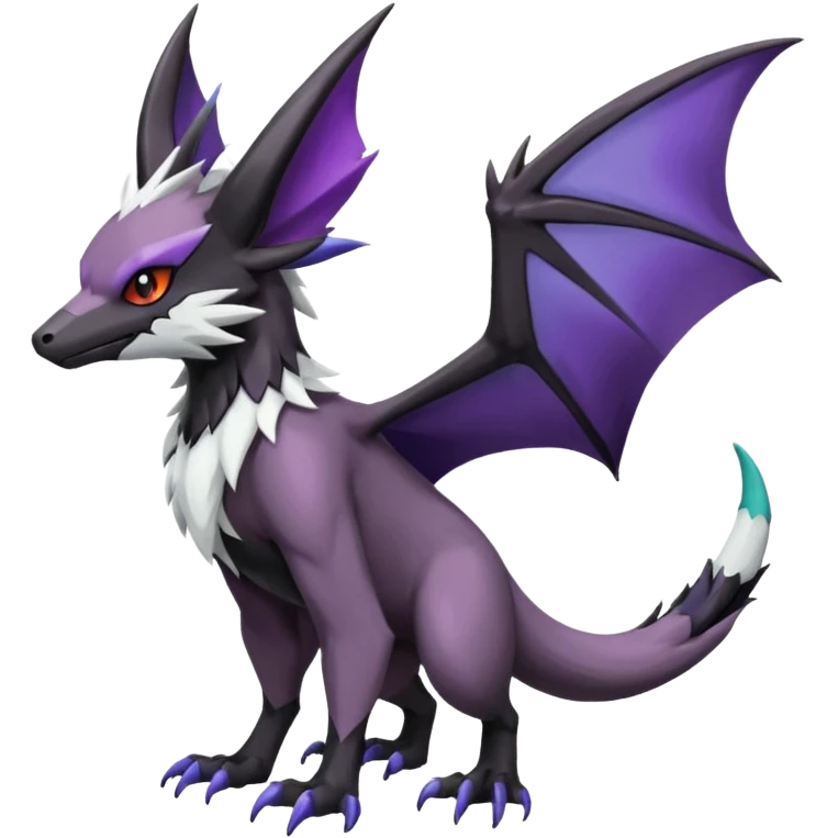 Noivern-Mightyena-Silvally-Fakémon-hybrid-creature (full body)  emoji