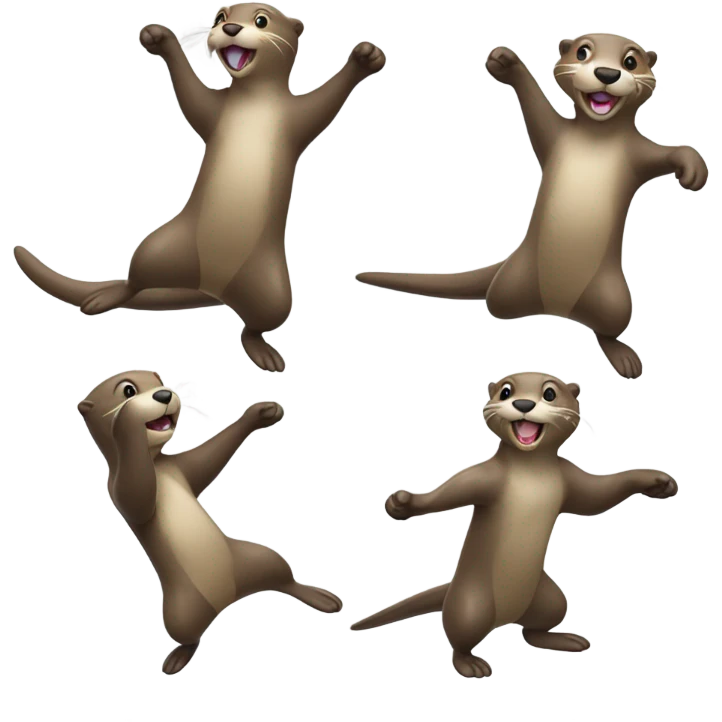 A dancing otter emoji