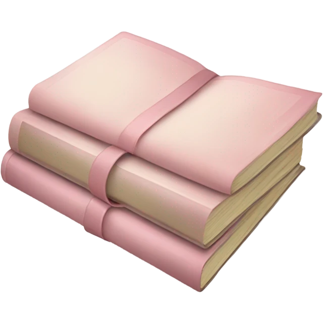 Four light Pink & beige book stable emoji