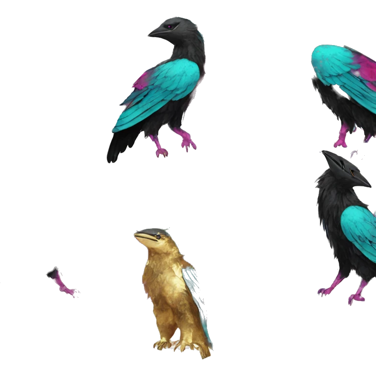 Dark black Beige cyan Pink magenta burgundy maroon cyan beige gray coyote black stripes wearing gold jewellery gold piercings gold gilded vintage watercolour tie dye black raven wings emoji