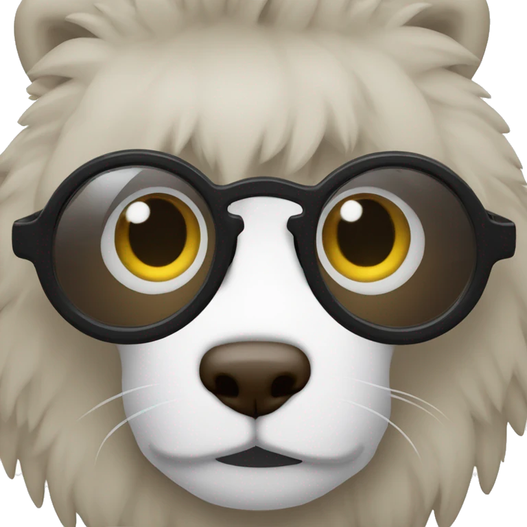 Chico alto de pelo negro lentes con montura negra sosteniendo una camara  emoji