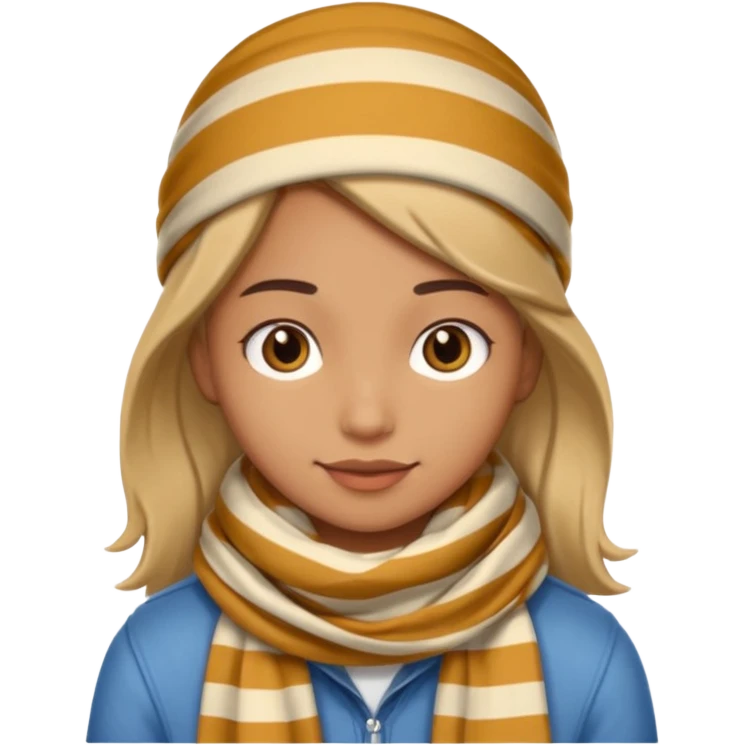Characters with striped Scarf emoji