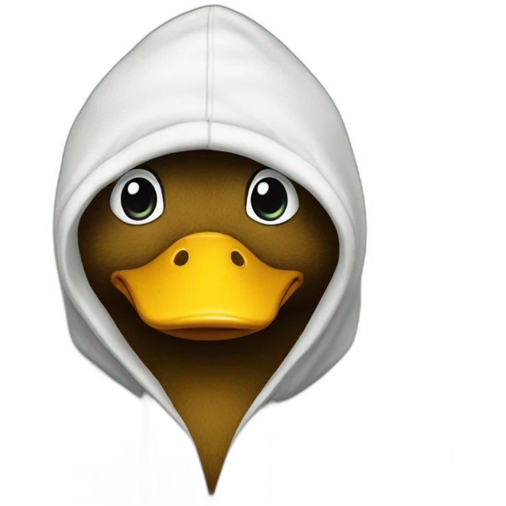 duck wearing hoodies emoji