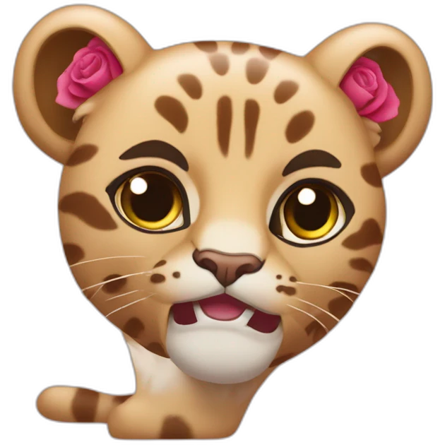 panthère rose sur un terrain de foot emoji