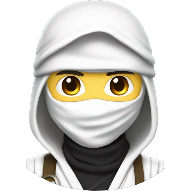 Ninja blanc anre emoji