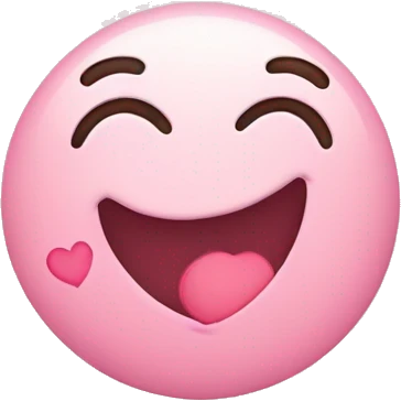 A blushing, slightly shy emoji face with closed, slightly squinting eyes, a soft smile, and hands on both cheeks as if feeling flustered or bashful. Pink hearts float around the face to show affection or adoration emoji
