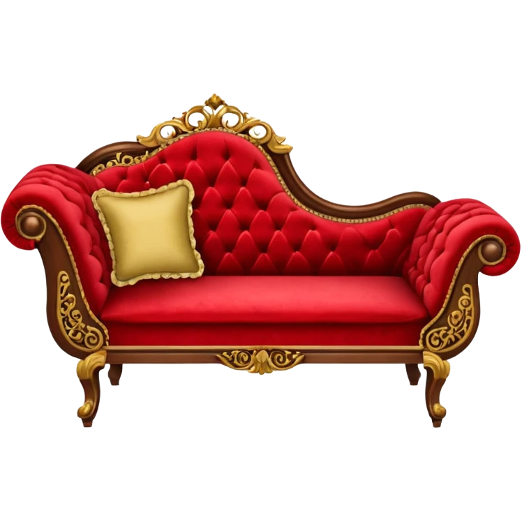 Antique Red chaise lounge emoji