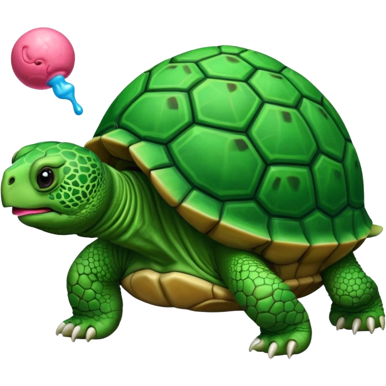 Tortuga comiendo chicle emoji